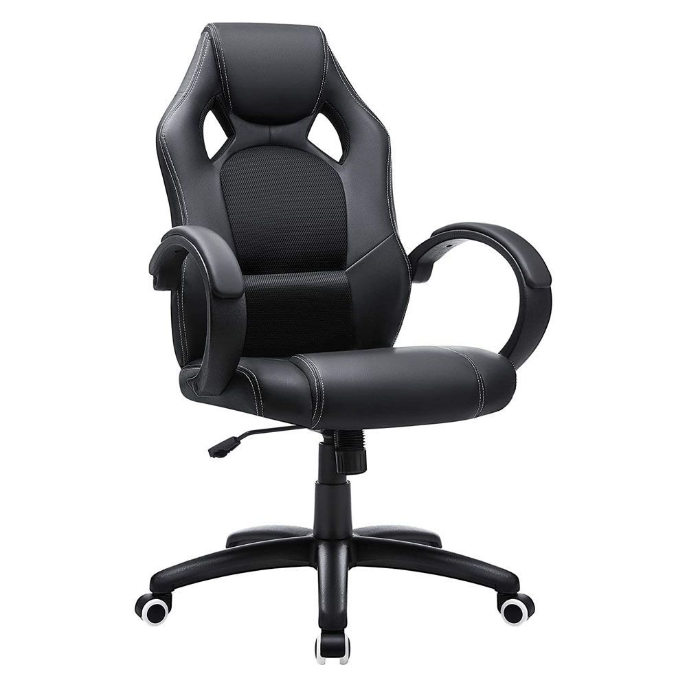 Black Gaming Chairs for Playstation Office Gaming Station Home Study Room