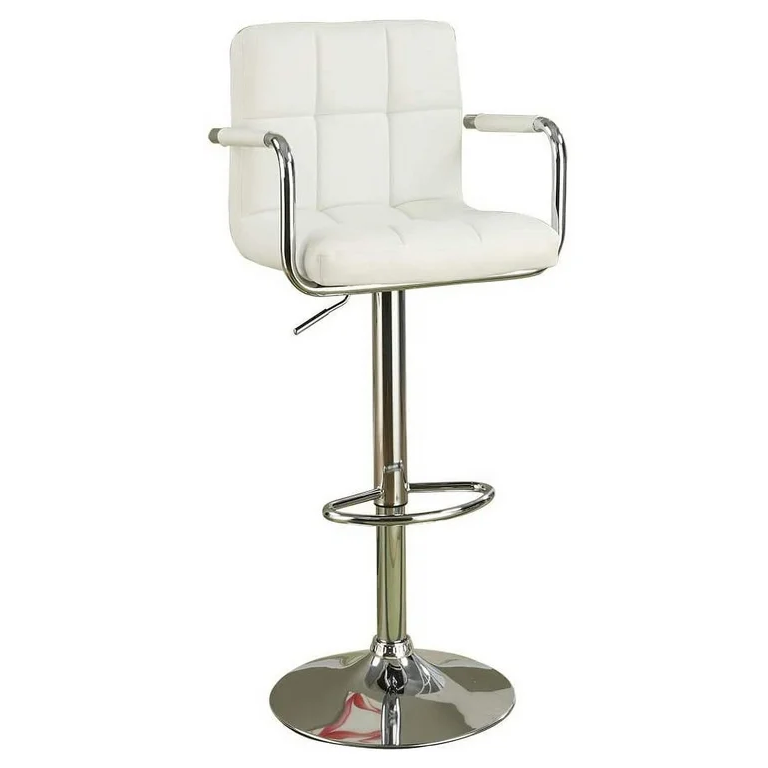 Soft PU Leather Padded Bar Stool With Arm