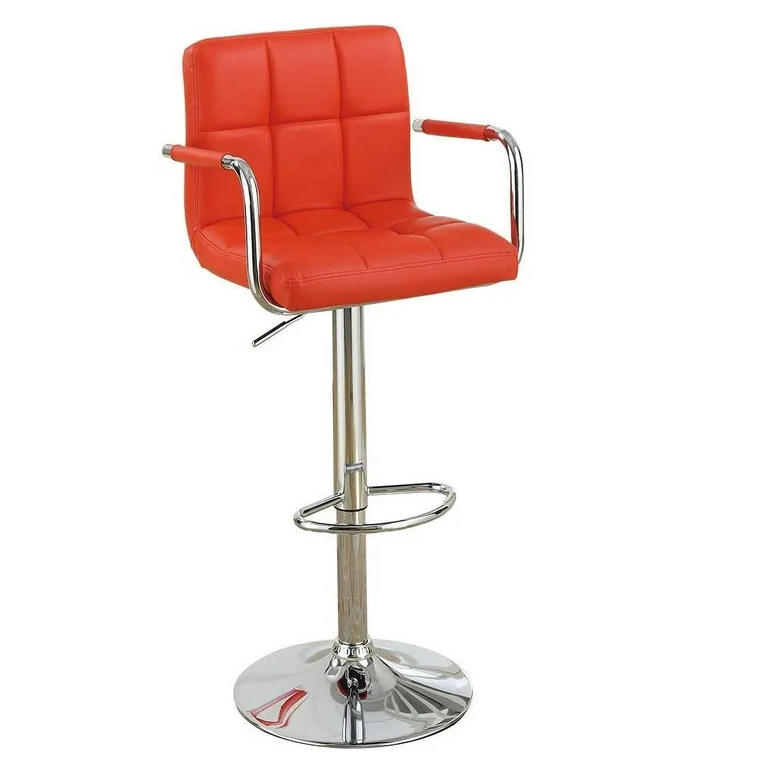 Soft PU Leather Padded Bar Stool With Arm
