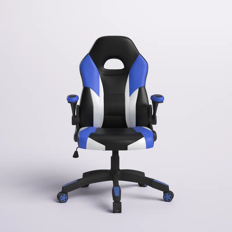 Adjustable Reclining Ergonomic Faux Leather Swiveling Game Chair