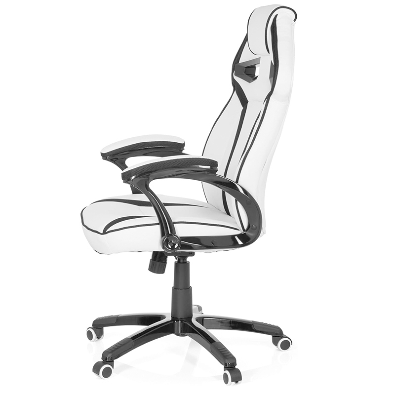 Gaming Chair Faux Leather Black/Green Desk Chair with Armrests High Back