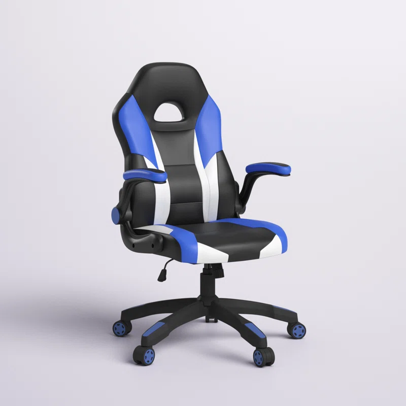 Adjustable Reclining Ergonomic Faux Leather Swiveling Game Chair