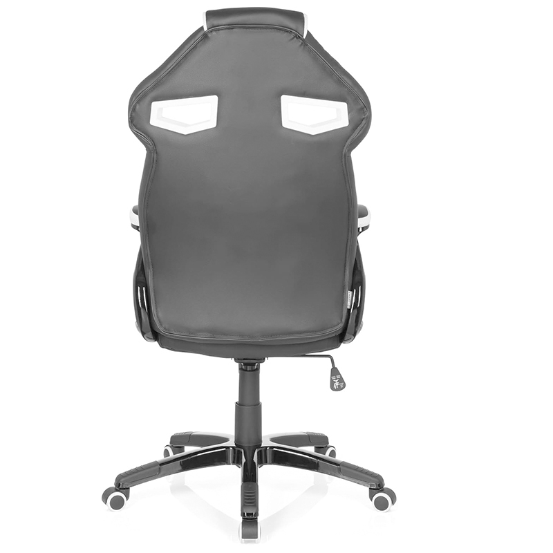 Gaming Chair Faux Leather Black/Green Desk Chair with Armrests High Back