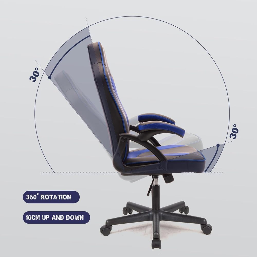 Ergonomic Office Gaming Desk Chair with Wheels 360° Swivel Chair