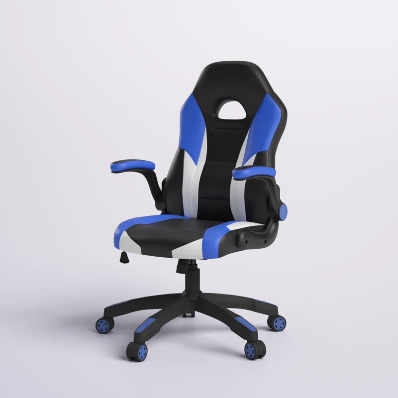 Adjustable Reclining Ergonomic Faux Leather Swiveling Game Chair