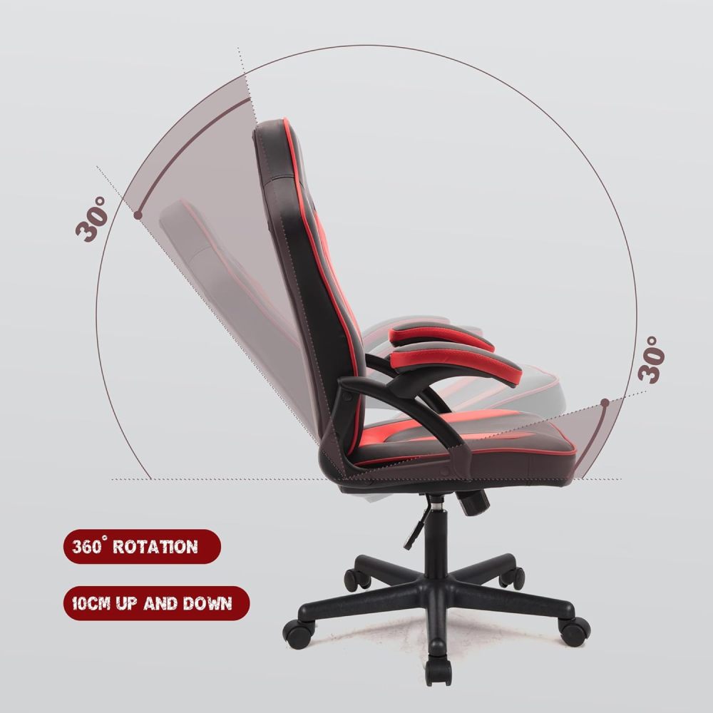 Ergonomic Office Gaming Desk Chair with Wheels 360° Swivel Chair