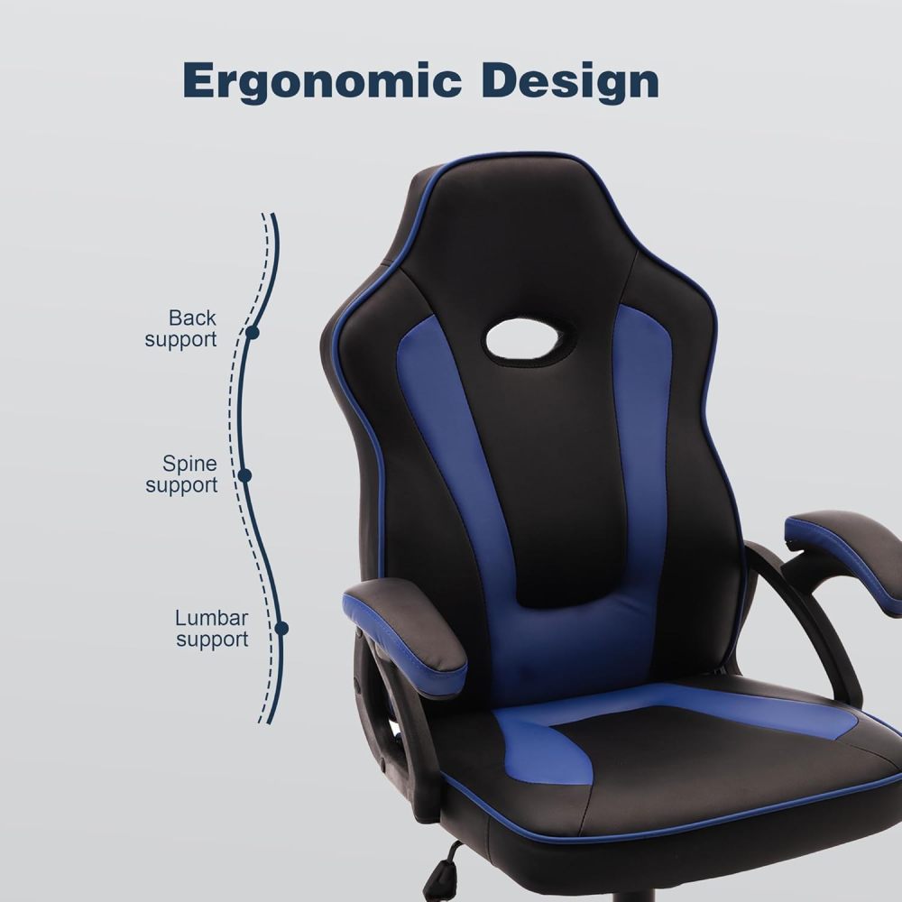 Ergonomic Office Gaming Desk Chair with Wheels 360° Swivel Chair