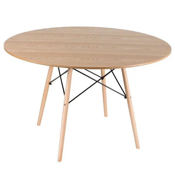 D100cm Natural Wood Top Eames Table