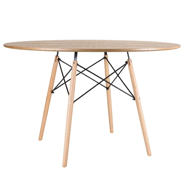D100cm Natural Wood Top Eames Table