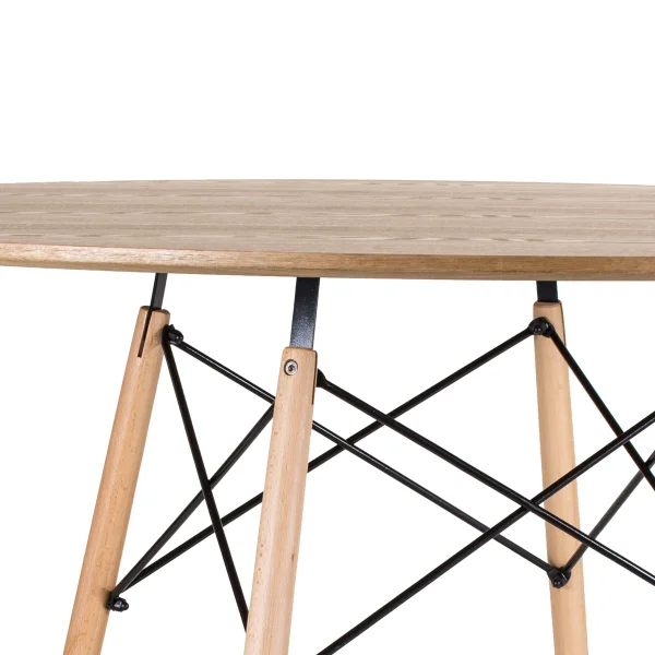D100cm Natural Wood Top Eames Table