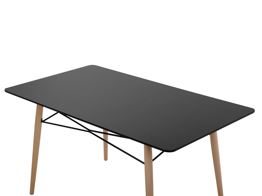 MDF Table With Metal Structure And Wood legs