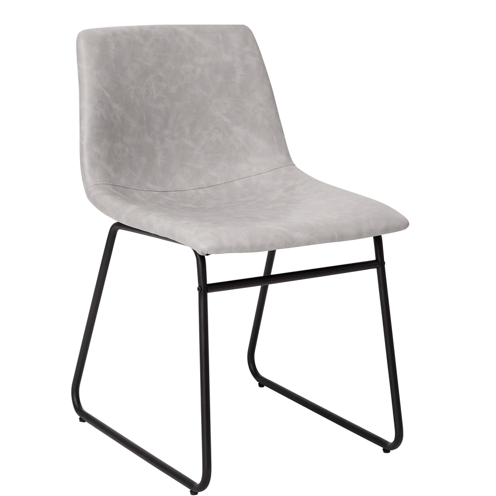 High Quality PU Leather Dining Chair With Metal Base