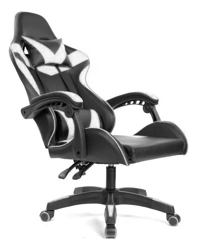 Reclining Gamer Chair with 3D Swivel Armrest and Pad