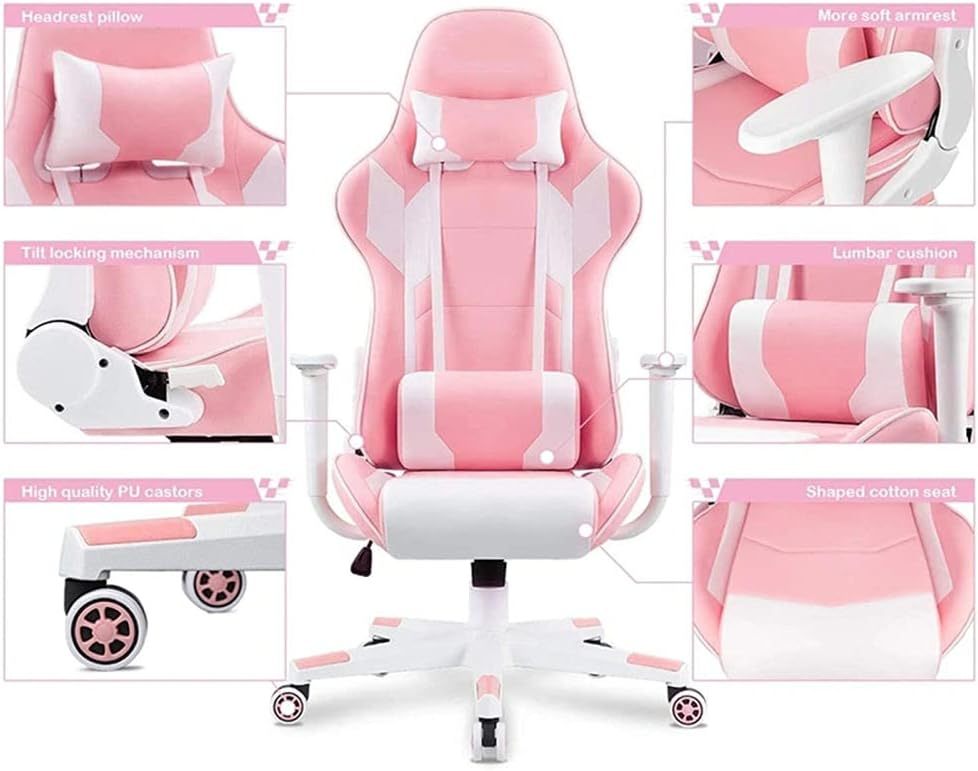 Office Chair High Back Computer Chair Leather Desk Chair Racing Executive Ergonomic Adjustable Swivel Task Chair