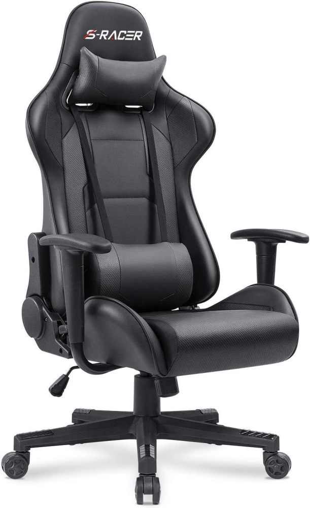 Office Chair High Back Computer Chair Leather Desk Chair Racing Executive Ergonomic Adjustable Swivel Task Chair