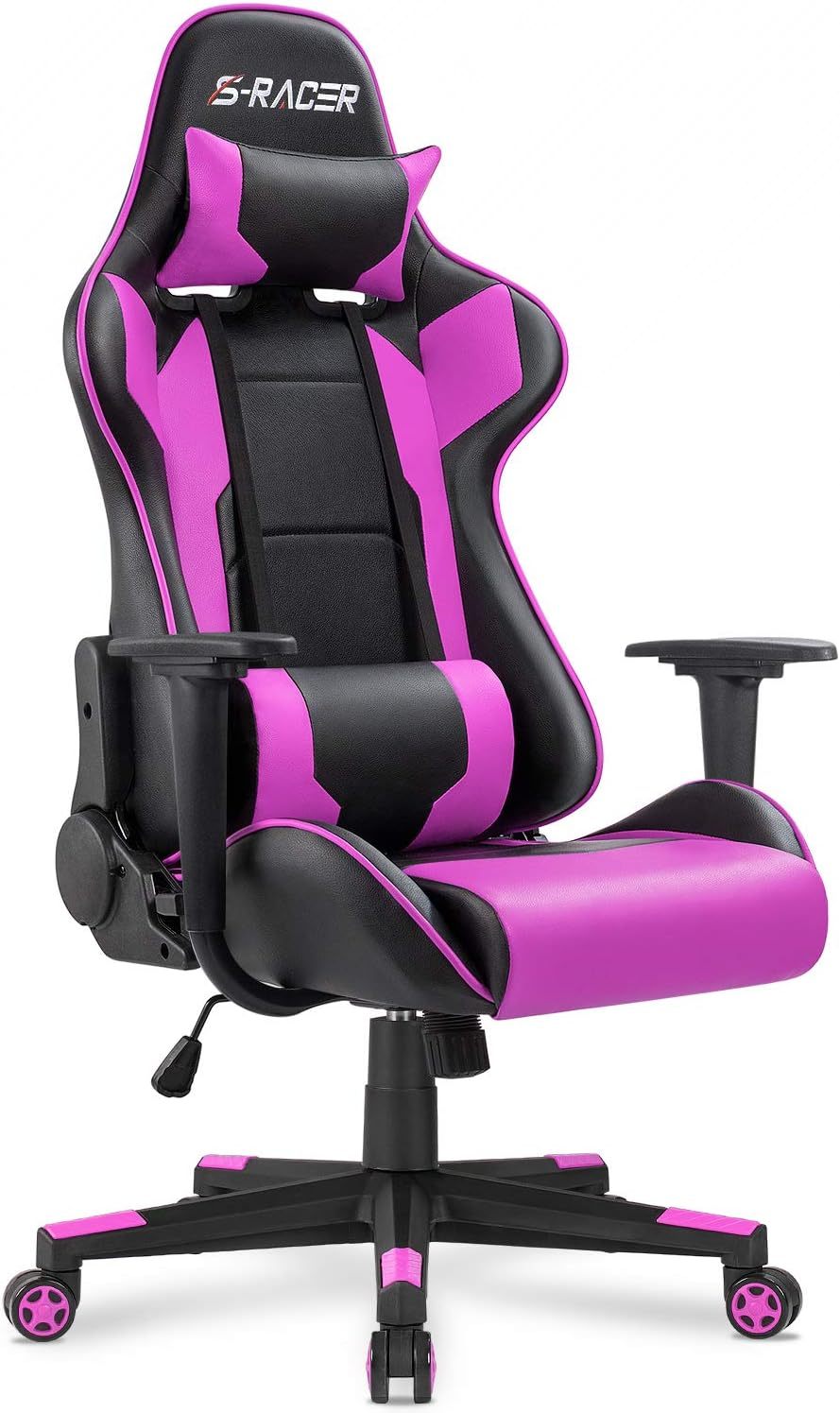 Office Chair High Back Computer Chair Leather Desk Chair Racing Executive Ergonomic Adjustable Swivel Task Chair