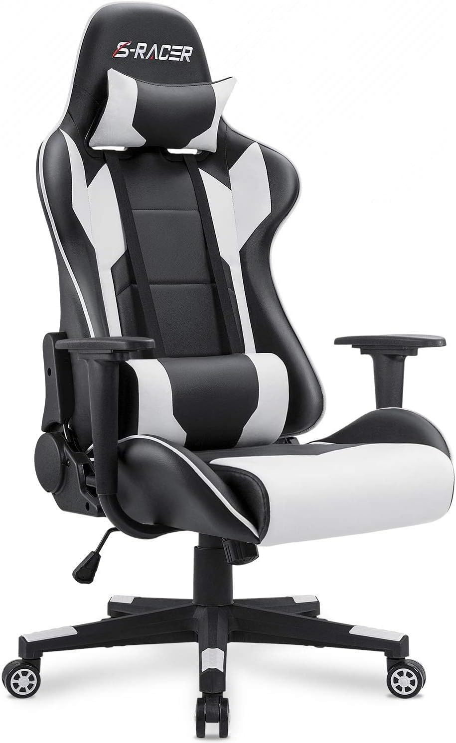 Office Chair High Back Computer Chair Leather Desk Chair Racing Executive Ergonomic Adjustable Swivel Task Chair