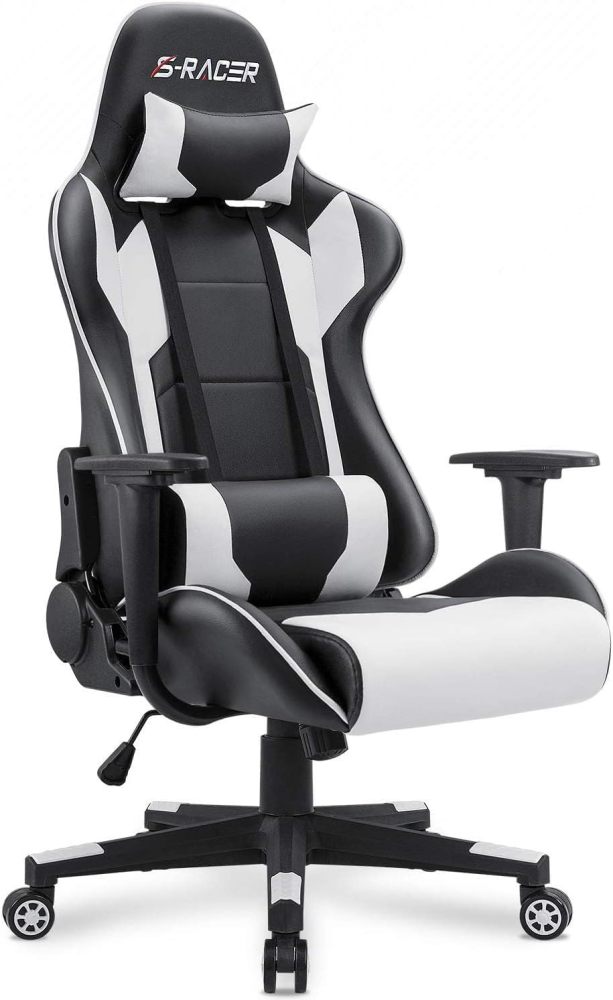 Office Chair High Back Computer Chair Leather Desk Chair Racing Executive Ergonomic Adjustable Swivel Task Chair