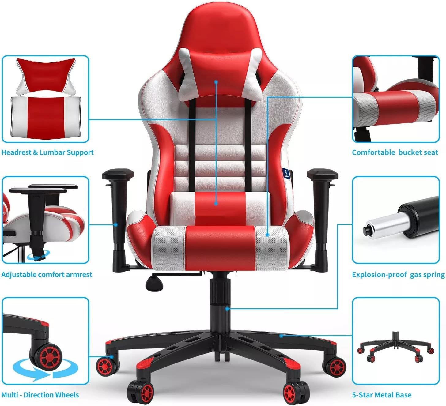 Adjustable Office Chair Ergonomic Computer Armchair Gaming Chair LOL Computer Cafe Gaming Chair