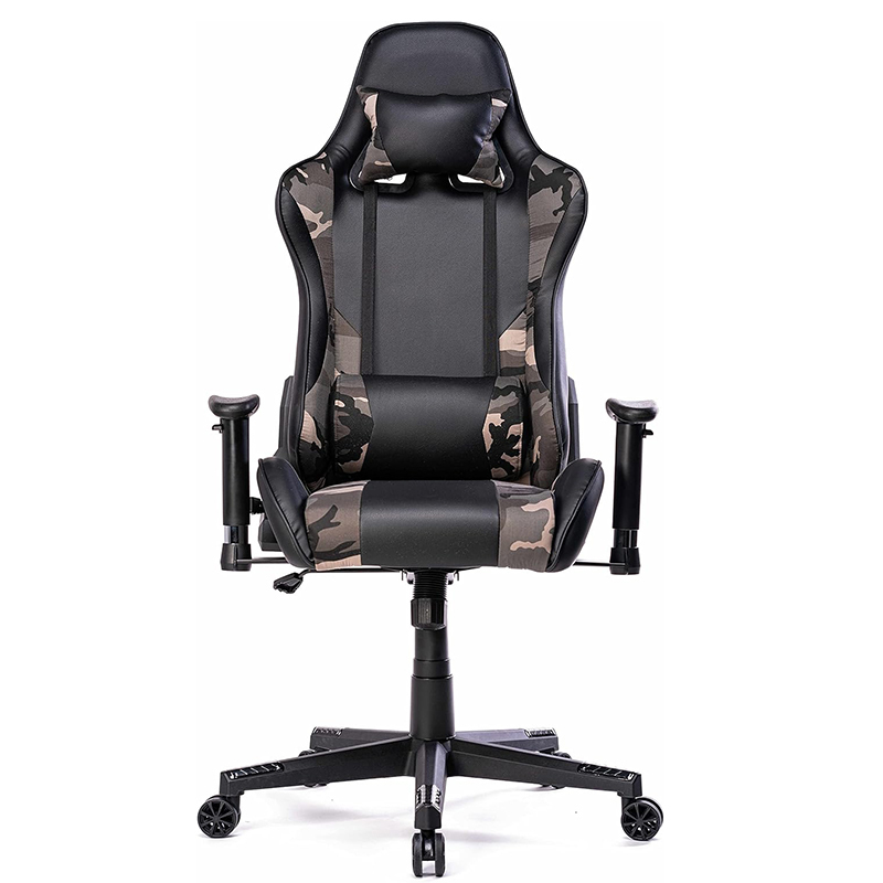 Gaming chair with reclining backrest