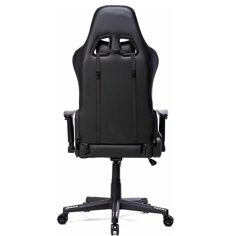 Gaming chair with reclining backrest