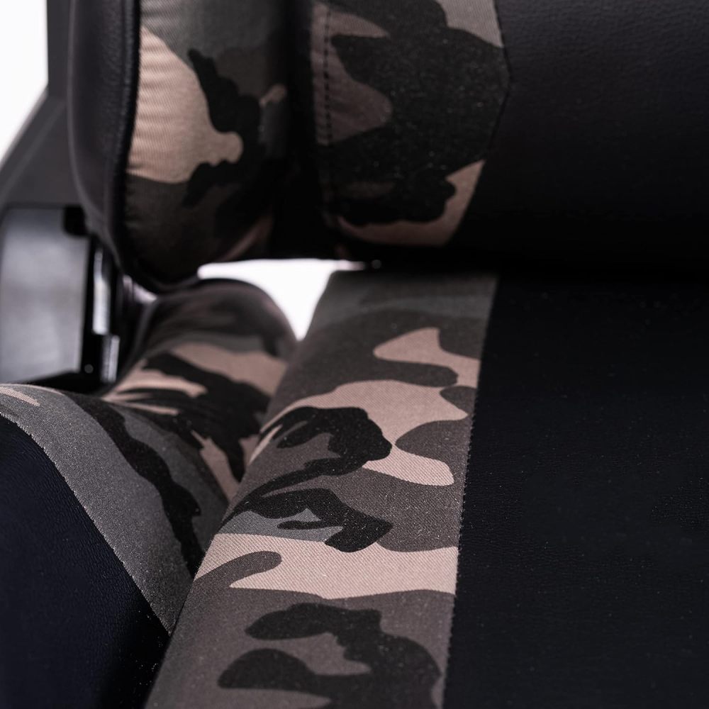 Gaming chair with reclining backrest