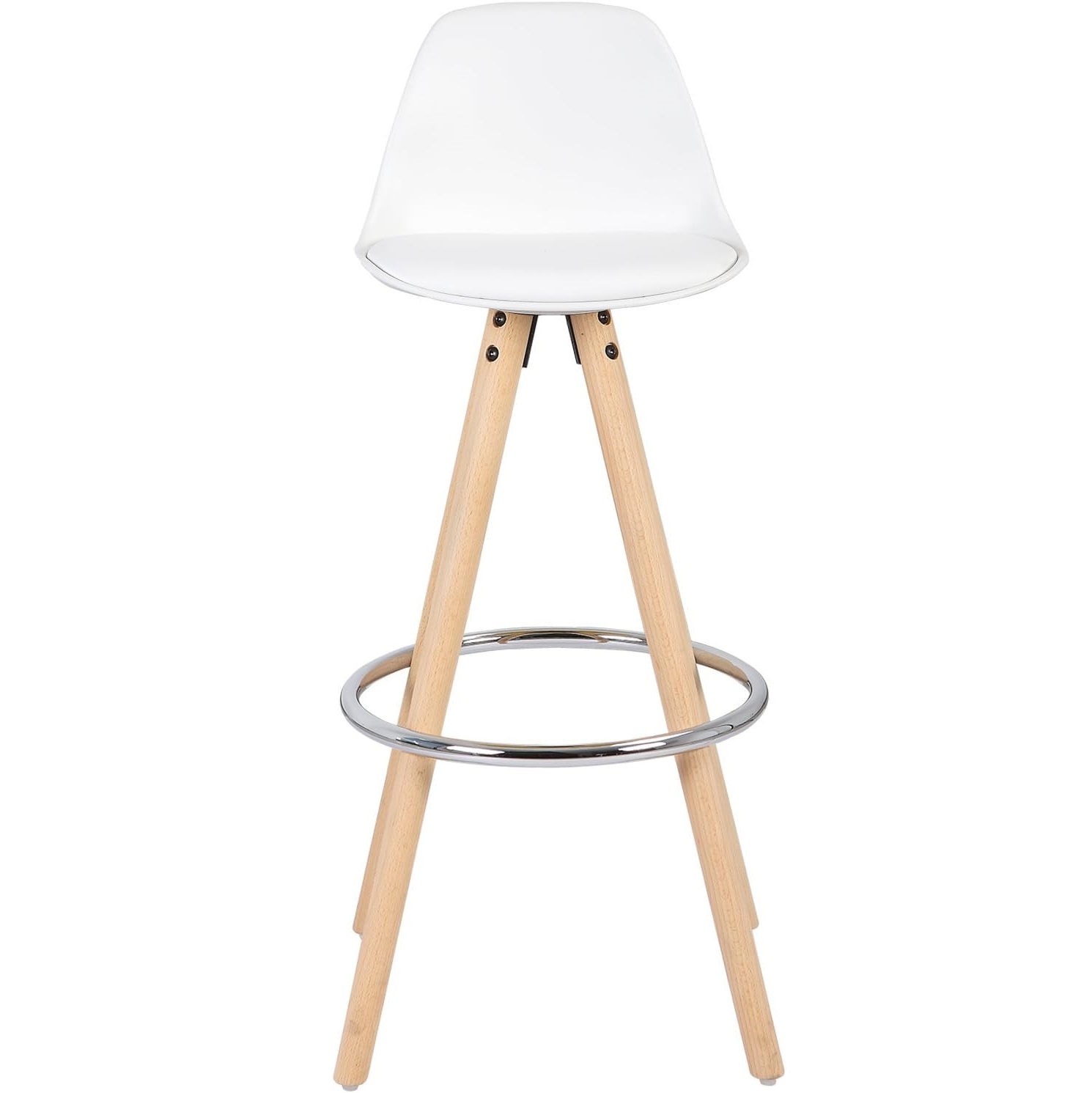 Bar Stools Scandinavian Style High Stool with Backrest