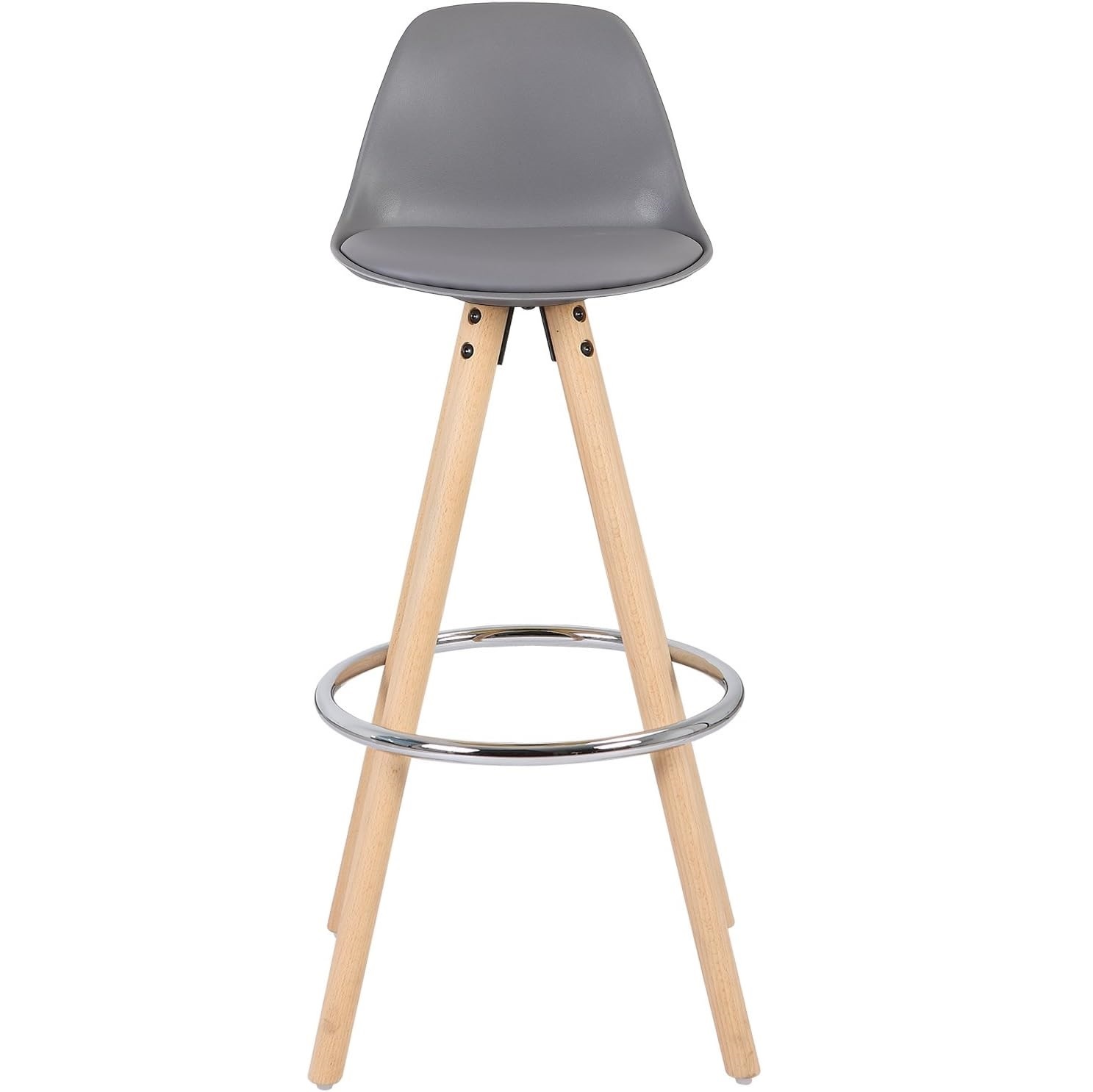 Bar Stools Scandinavian Style High Stool with Backrest