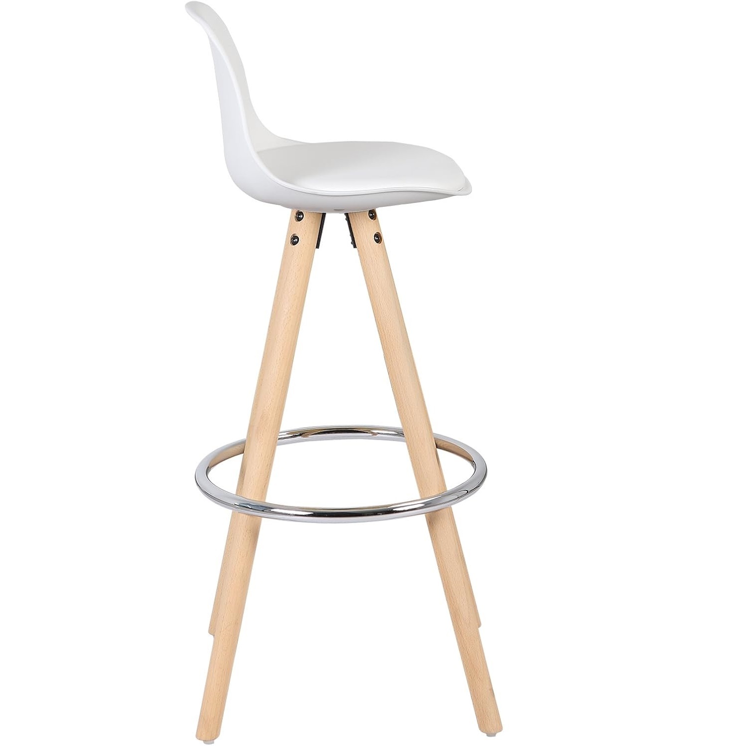 Bar Stools Scandinavian Style High Stool with Backrest