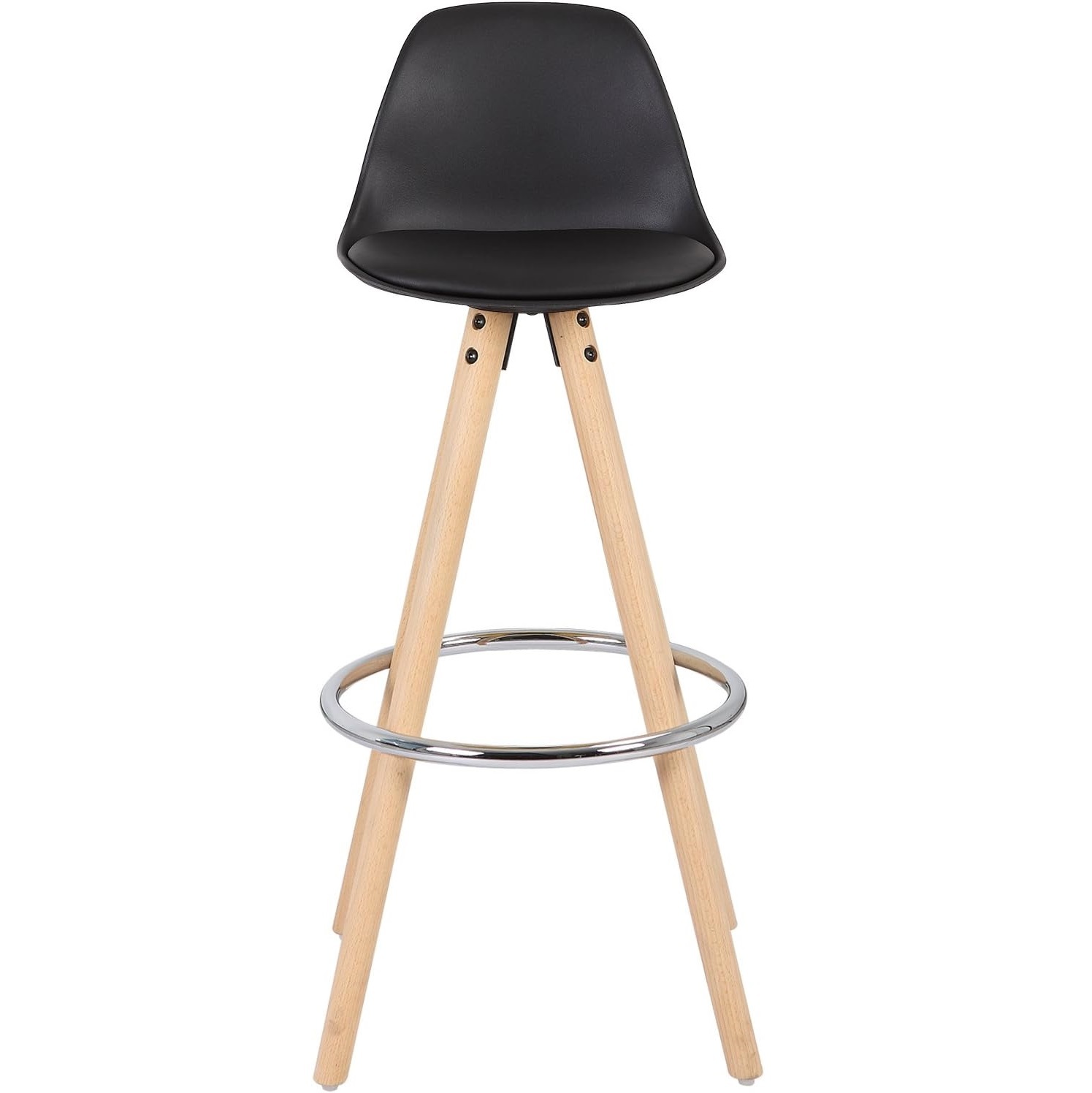 Bar Stools Scandinavian Style High Stool with Backrest