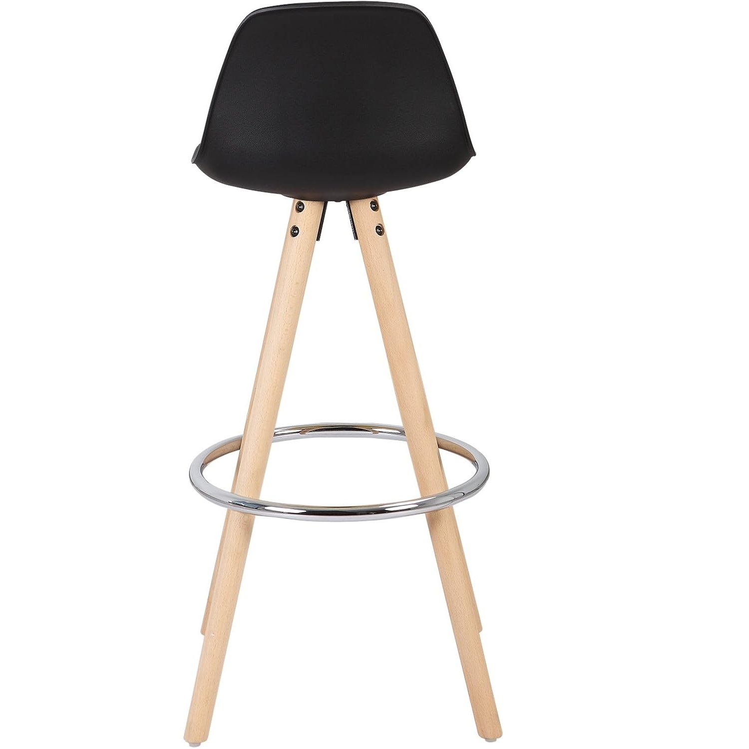 Bar Stools Scandinavian Style High Stool with Backrest