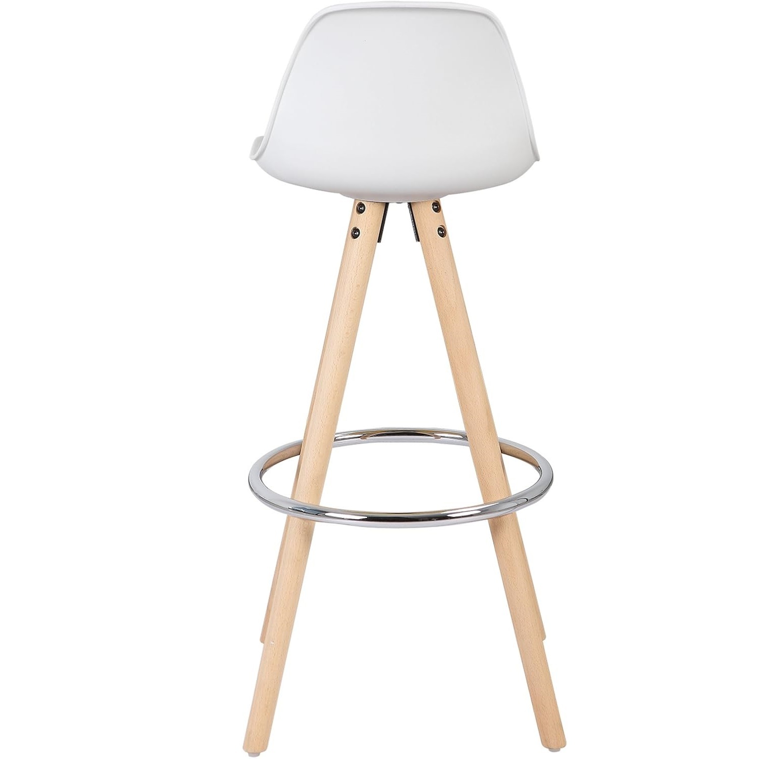 Bar Stools Scandinavian Style High Stool with Backrest