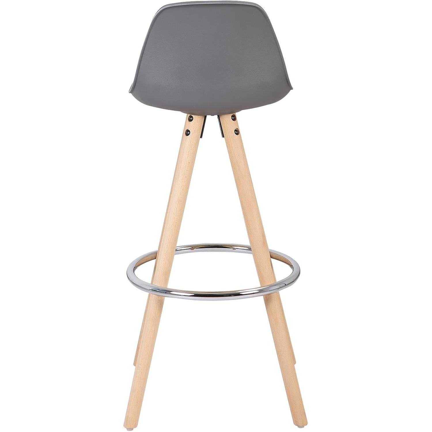 Bar Stools Scandinavian Style High Stool with Backrest