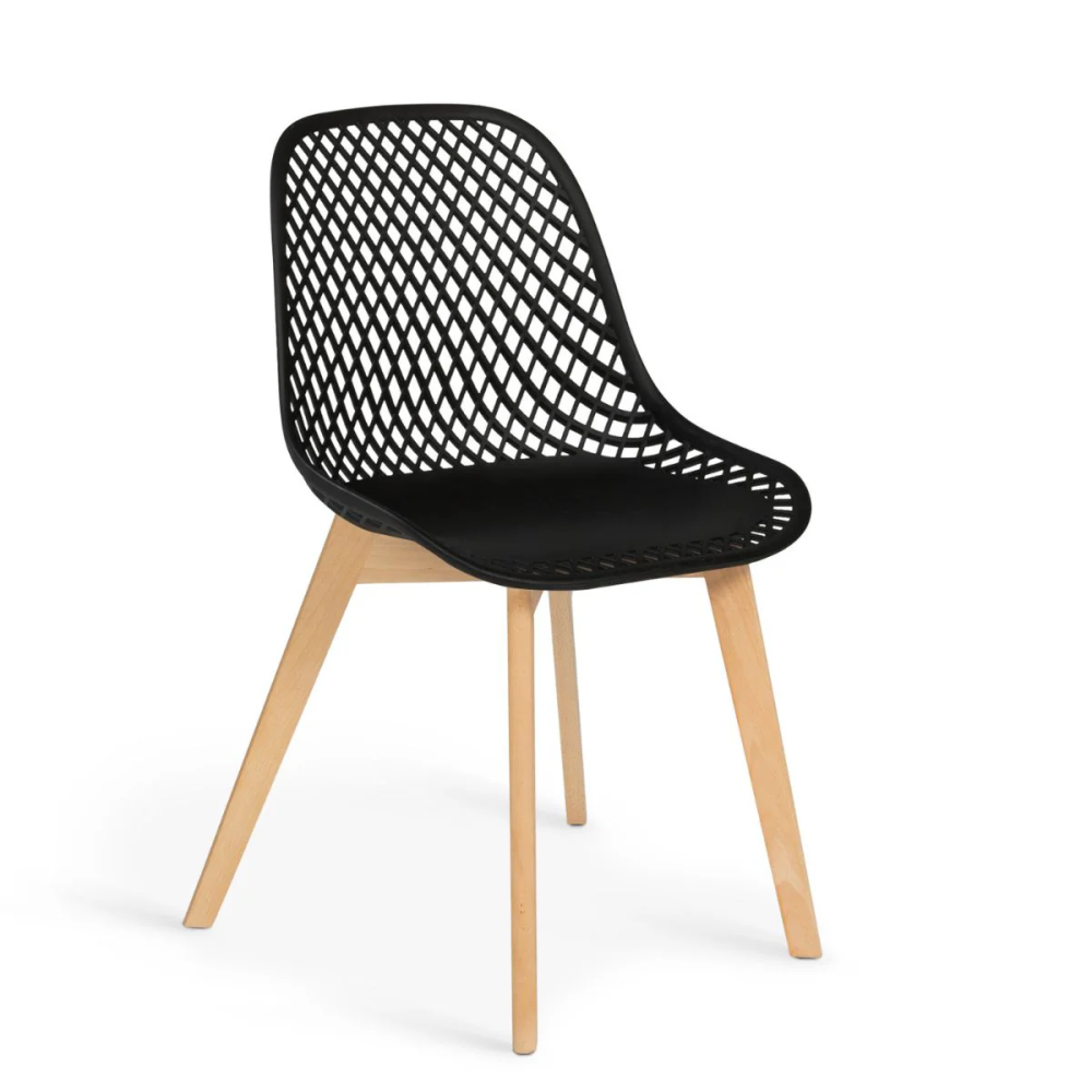 Scandinavian Dining Chairs With Wooden Leg