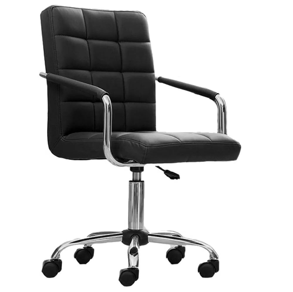 Classic High Back Office Chair PU Leather - Black