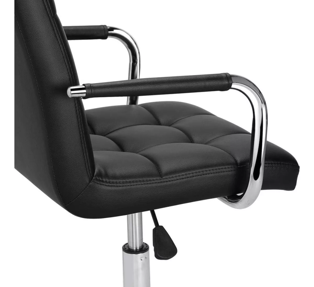 Classic High Back Office Chair PU Leather - Black