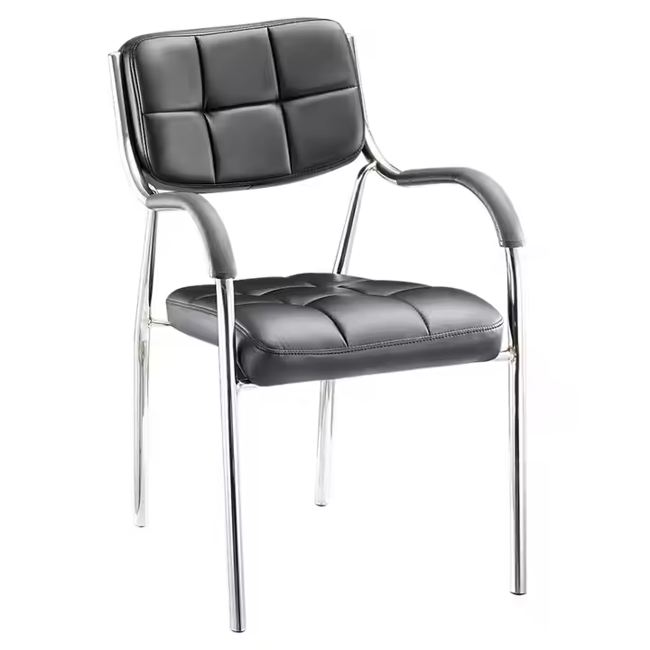 Heavy Duty Metal Frame Office/Visitor Chair with Arms