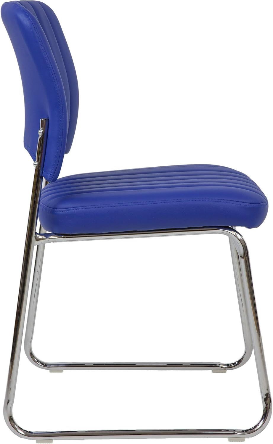 Stackable Meeting Chairs with Faux Leather Seat