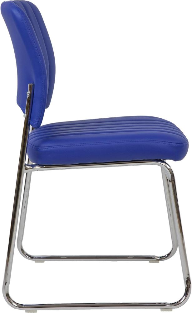 Stackable Meeting Chairs with Faux Leather Seat