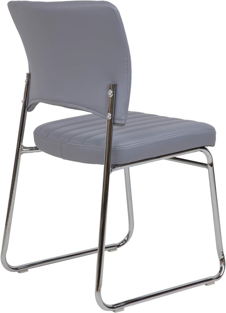 Stackable Meeting Chairs with Faux Leather Seat