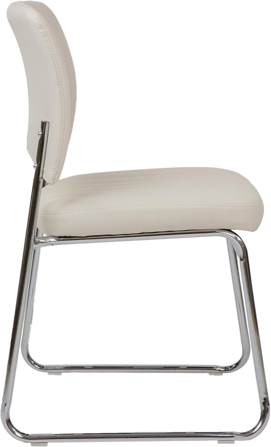Stackable Meeting Chairs with Faux Leather Seat