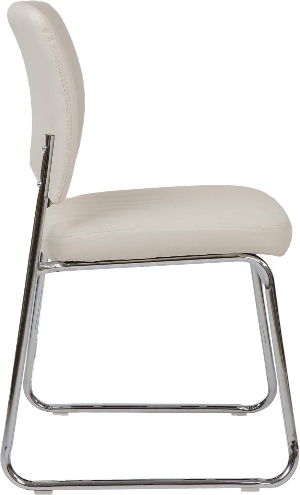 Stackable Meeting Chairs with Faux Leather Seat
