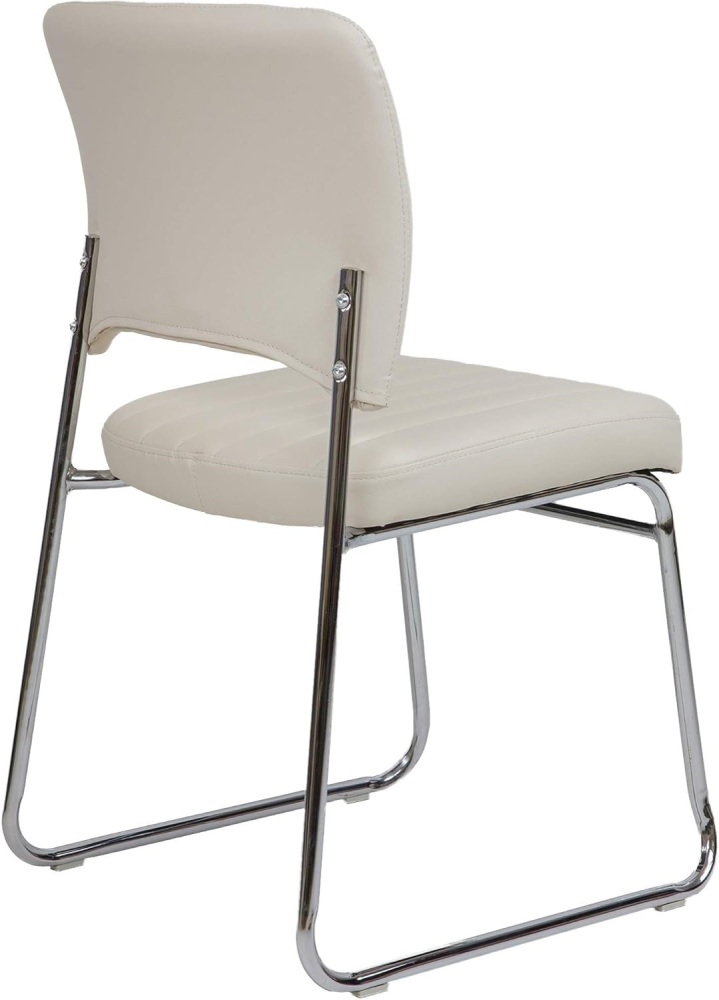 Stackable Meeting Chairs with Faux Leather Seat
