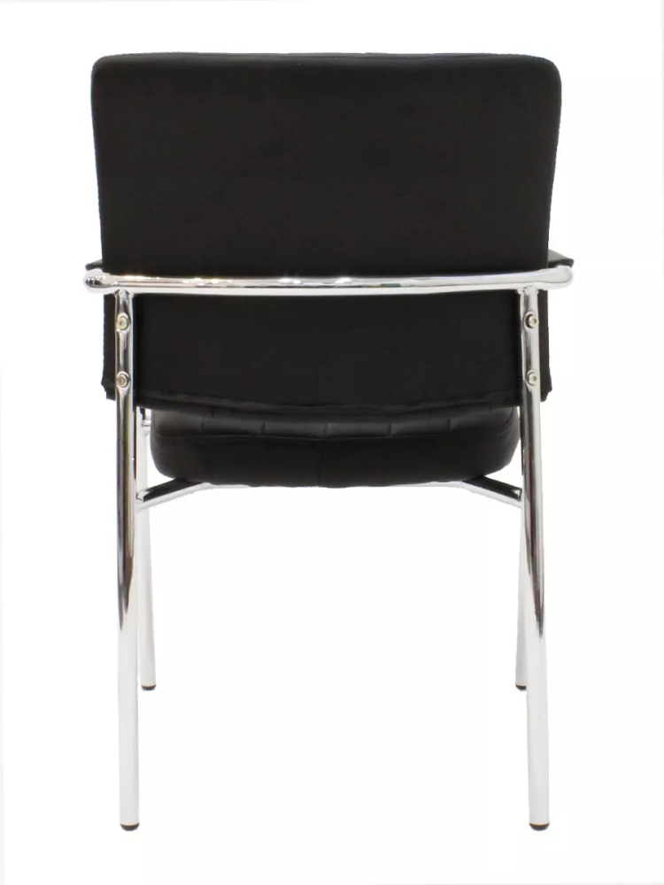 Visitor's Chair with Armrest PU Black