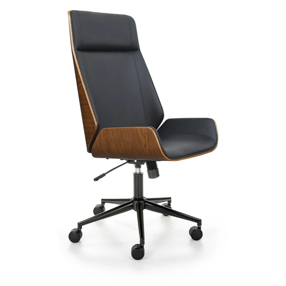 Faux Leather Mid-Century Executive Office Chair