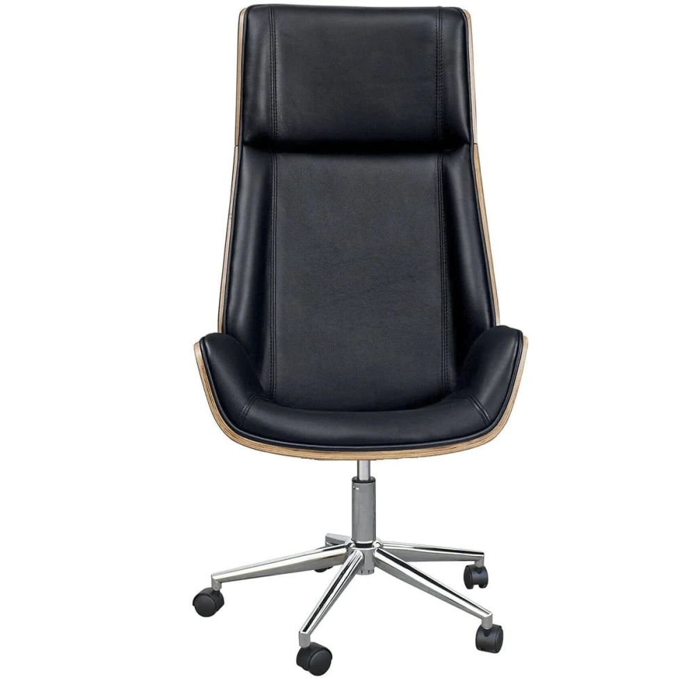Faux Leather Mid-Century Executive Office Chair