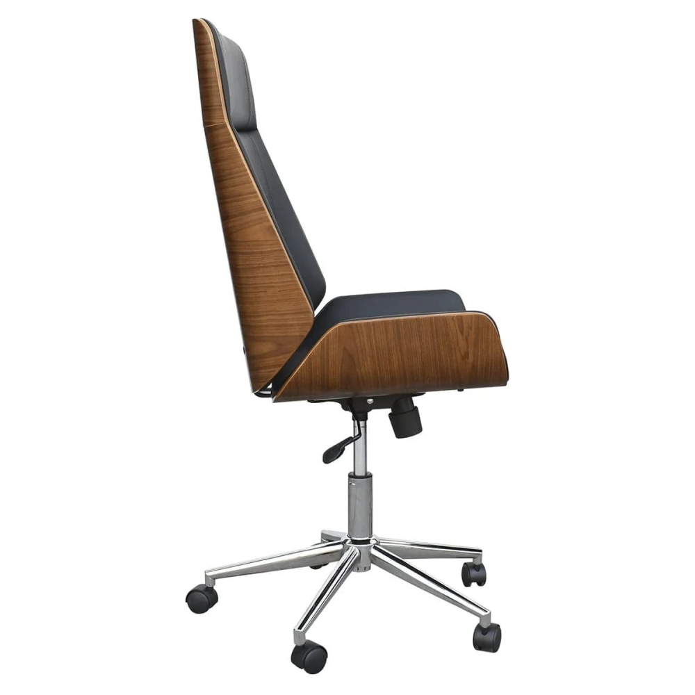 Faux Leather Mid-Century Executive Office Chair