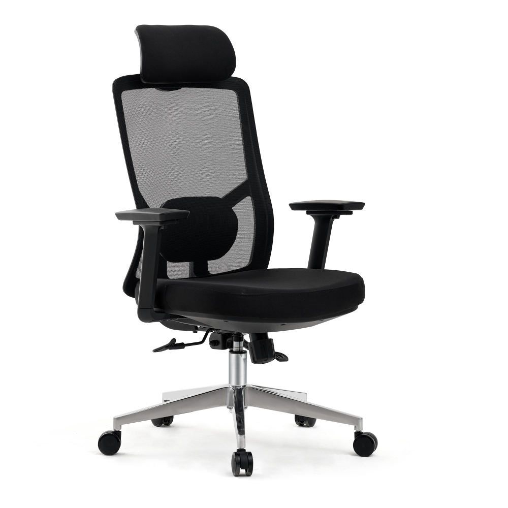 Ergonomic Office Chair with Adjustable Headrest and Lumbar Support
