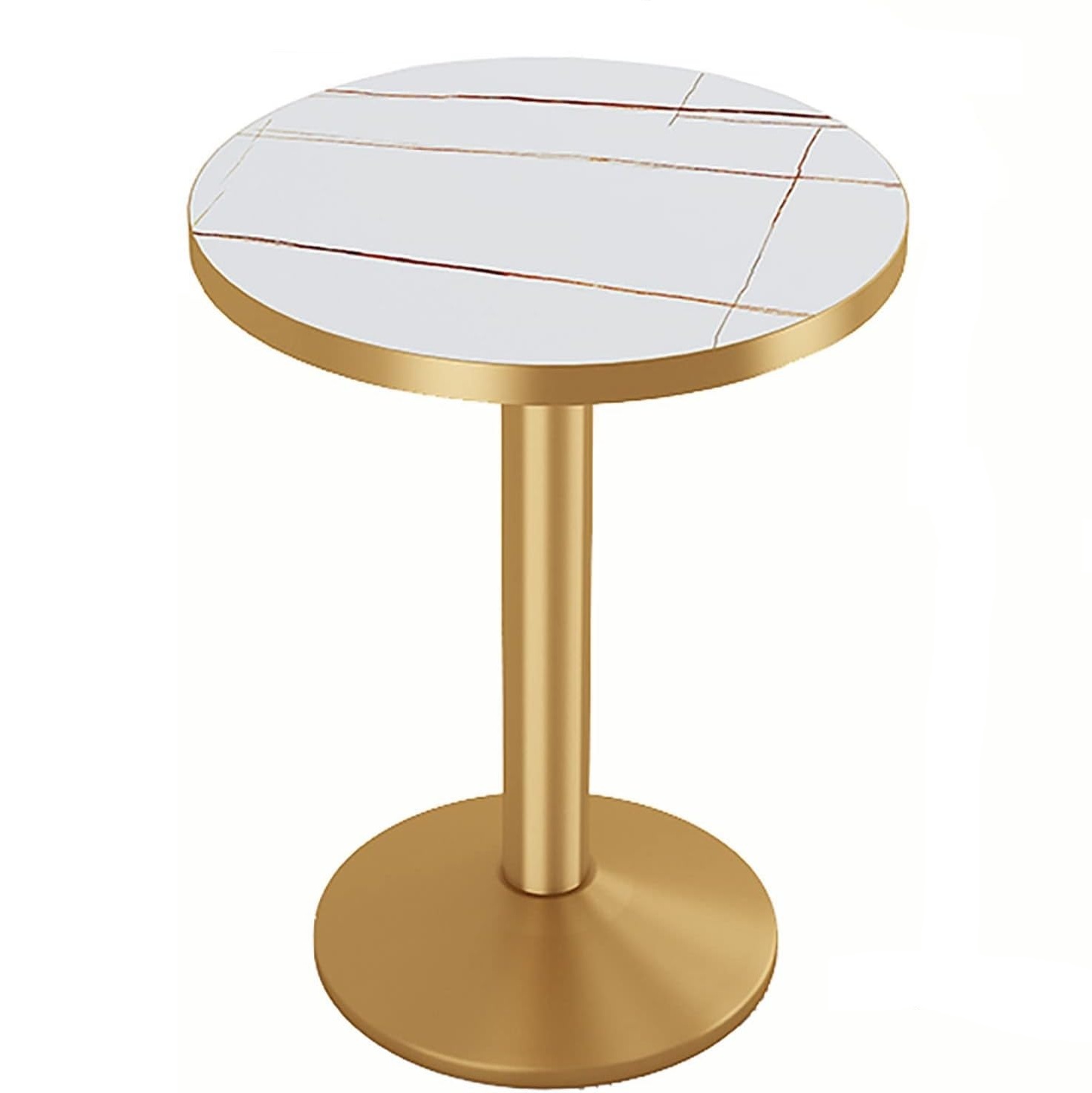 Small Round Dining Table in Gold Black