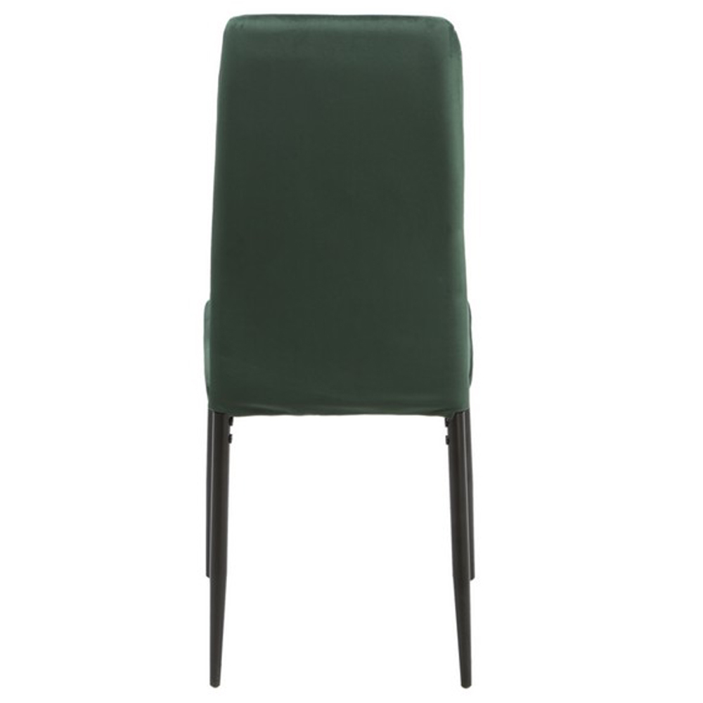 Velvet High Back Nordic Dining Chair Modern Fabric Chair with Black Legs